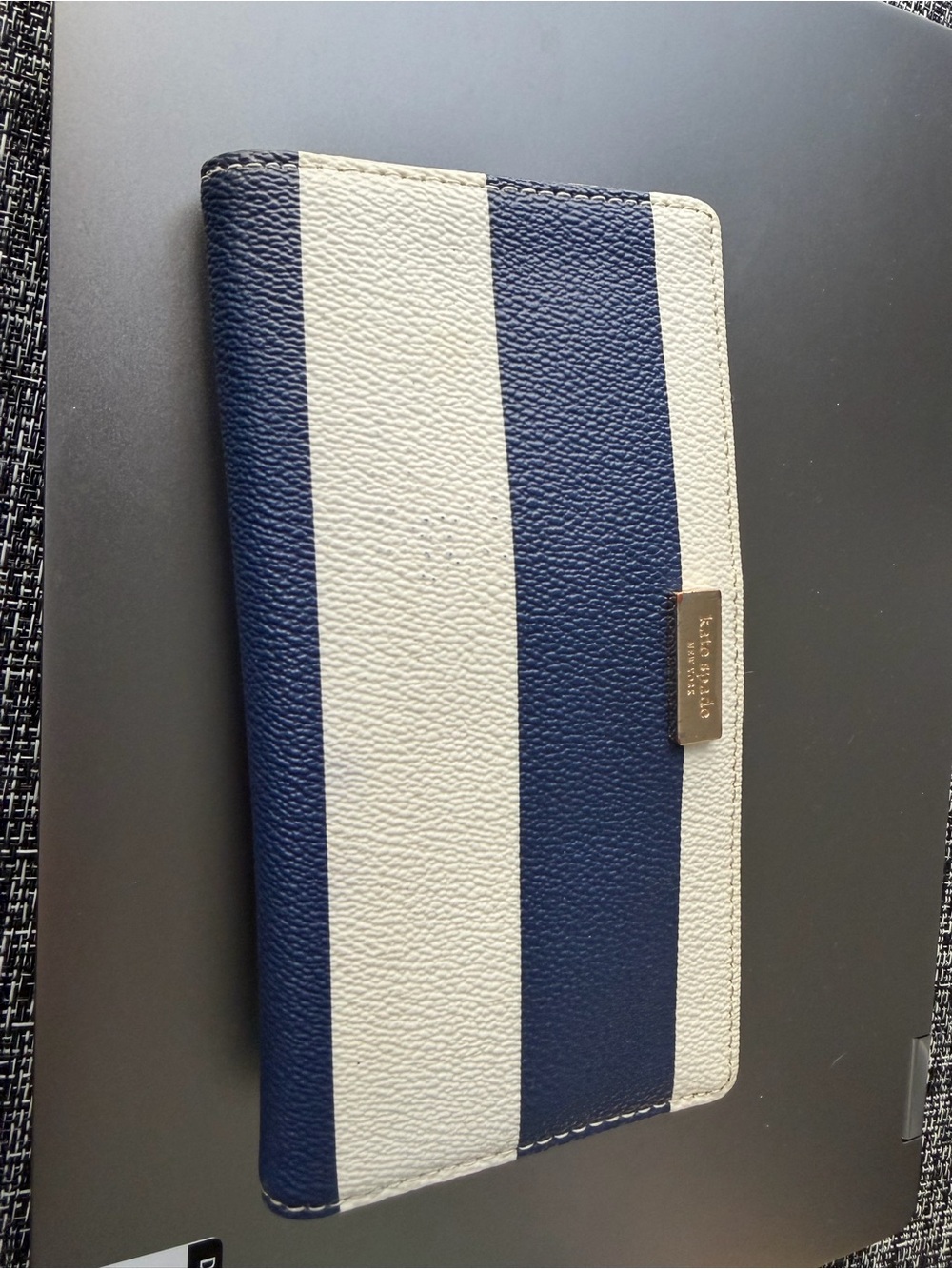 kate spade Navy and White Striped Wallet Phone Case